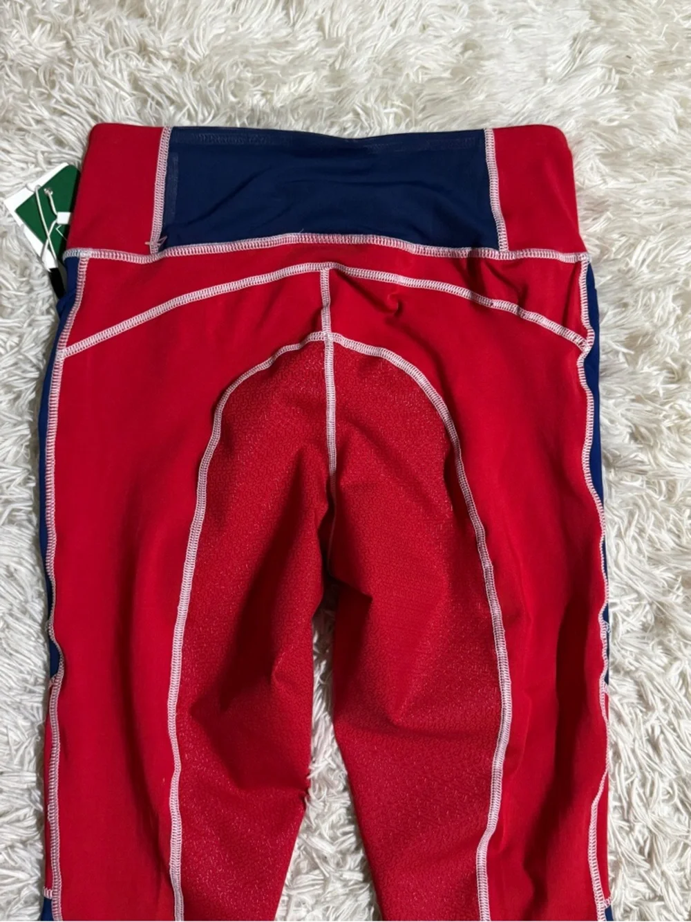 New Women’s Small Red/Blue Dover Full Seat Horseback Riding Tights Breeches - Picture 5 of 7